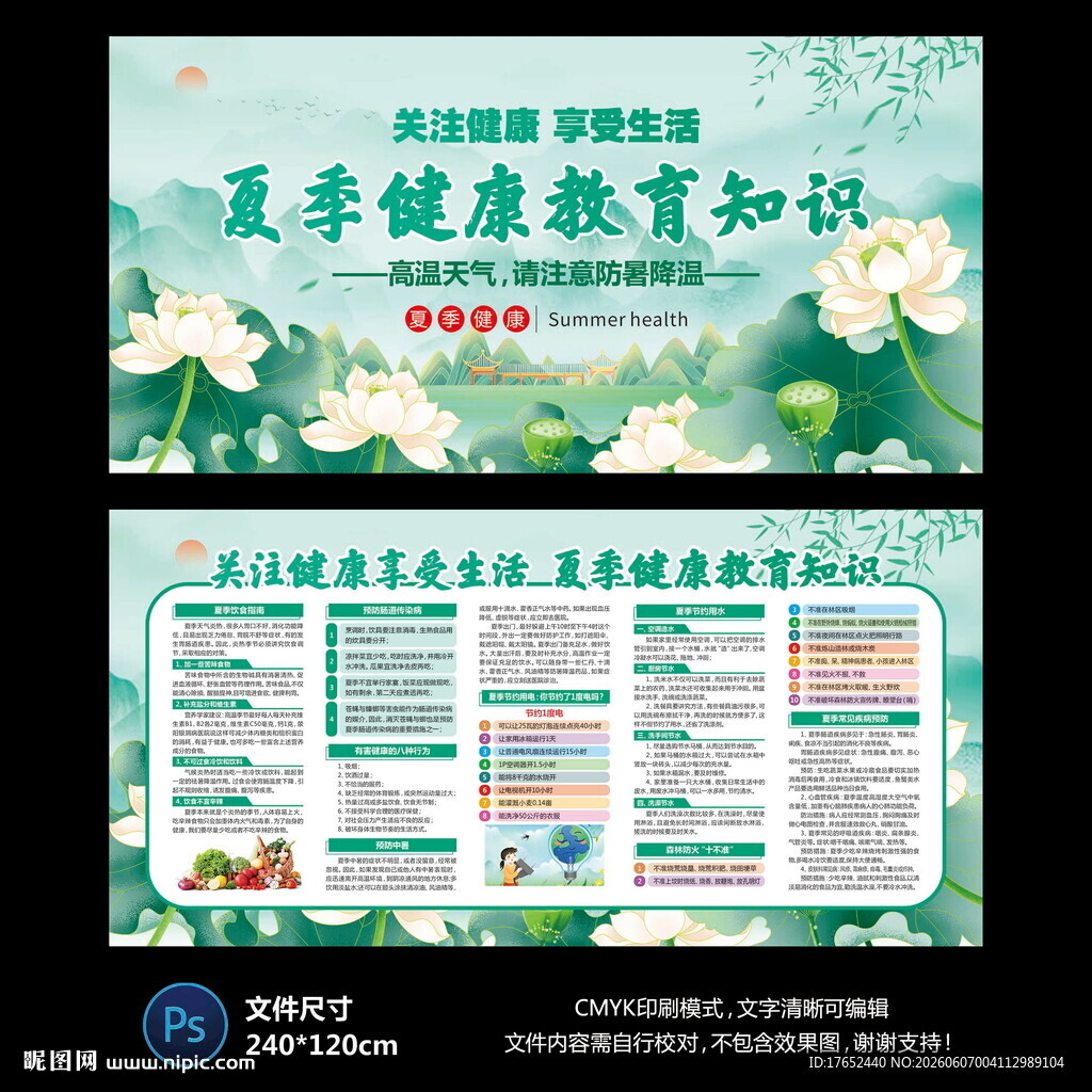 夏季健康宣传栏
