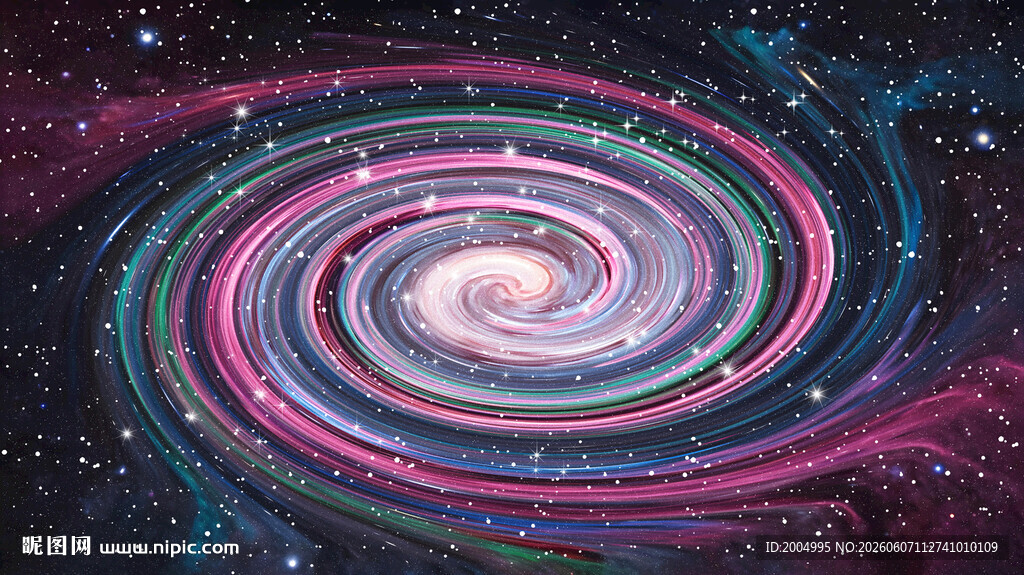 彩色旋涡星空