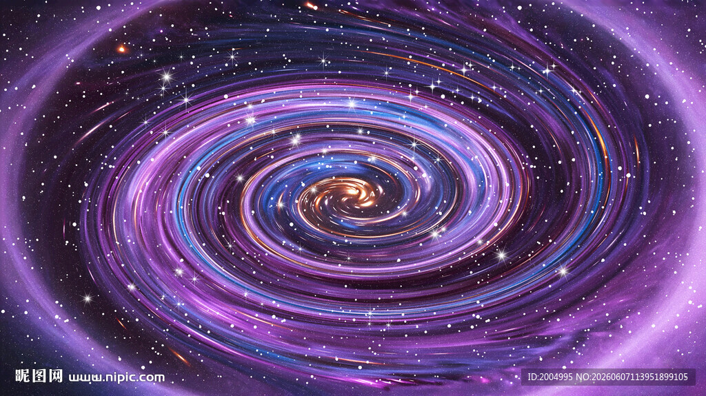 梦幻紫色宇宙旋涡星空