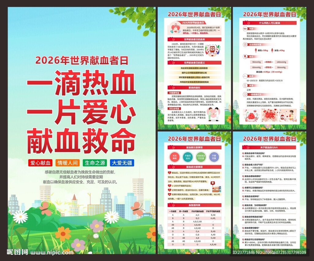 2026年世界献血者日展板