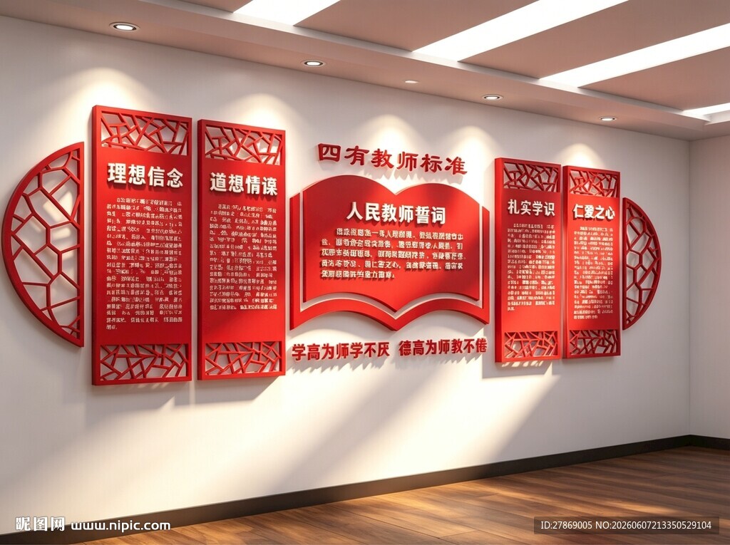 老教师办公室文化墙展板