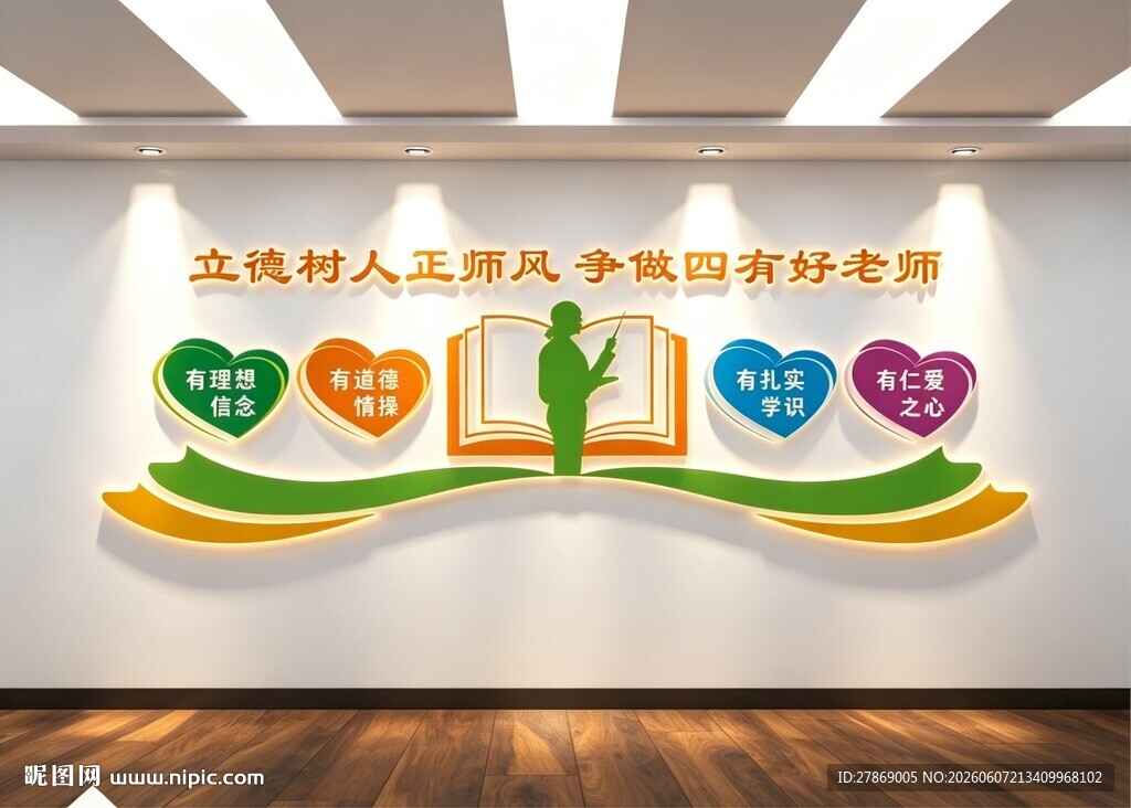 四有好老师教师文化墙