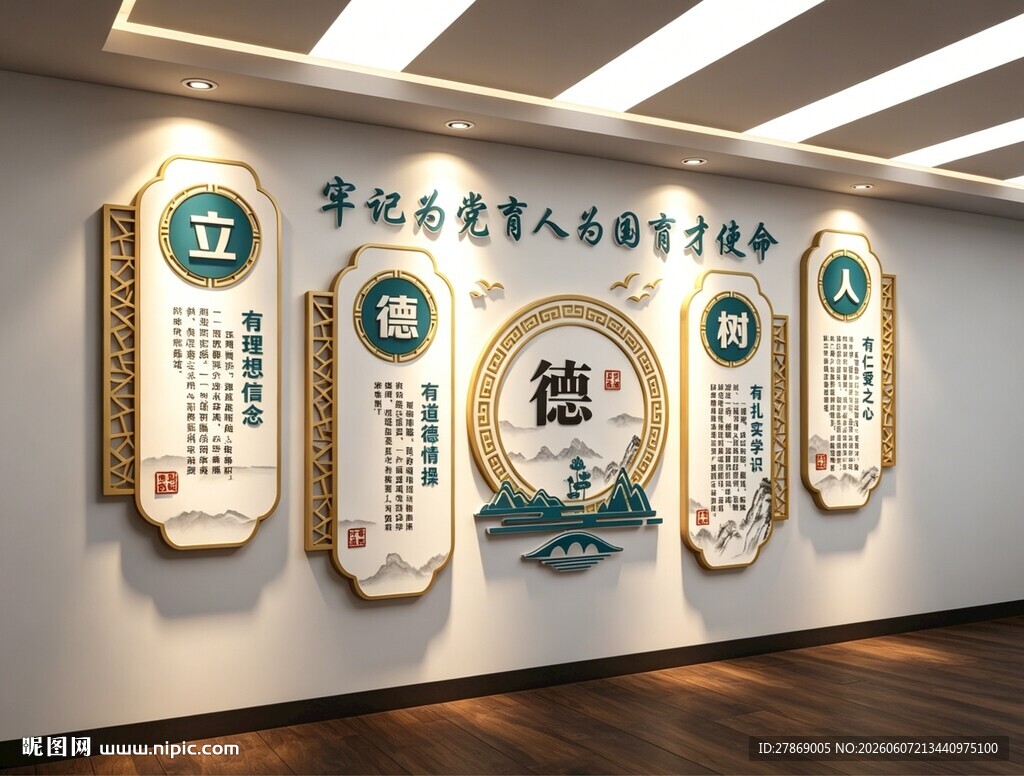 四有好老师教师文化墙展板