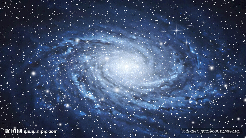蓝色星空背景