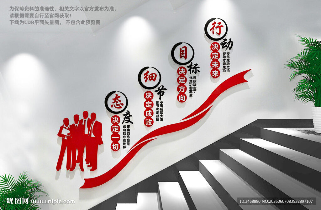 企业楼梯文化墙