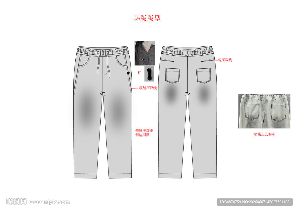 男士休闲牛仔裤款式展示