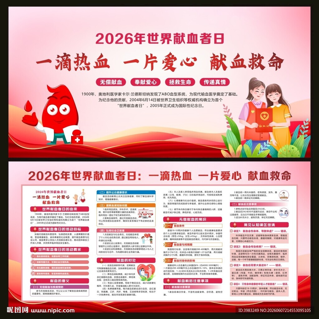 2026年世界献血者日宣传栏