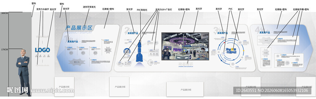 科技展览展厅企业品牌宣传文化墙