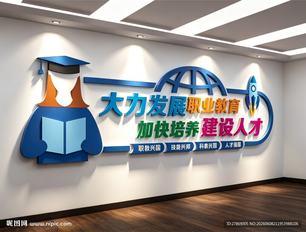 职业教育技术学院校文化墙