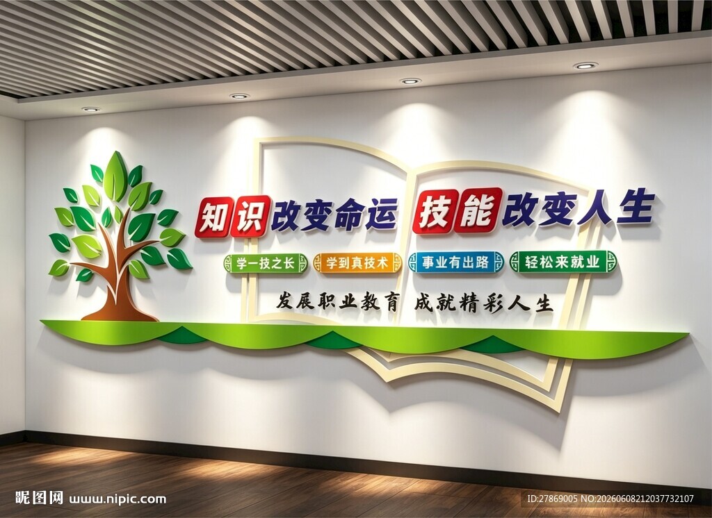 职业教育技术学院校文化墙