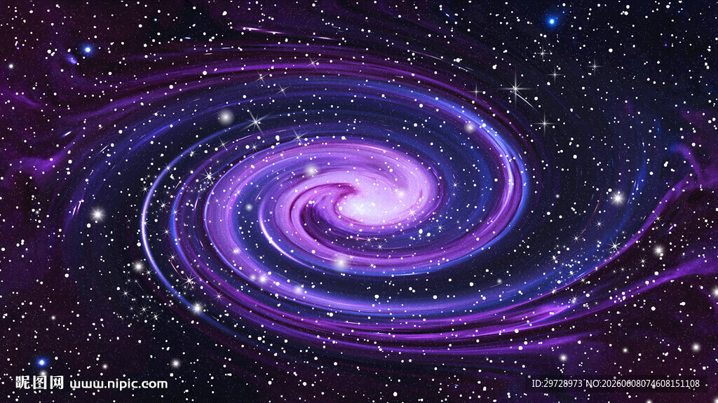 紫色宇宙旋涡星空