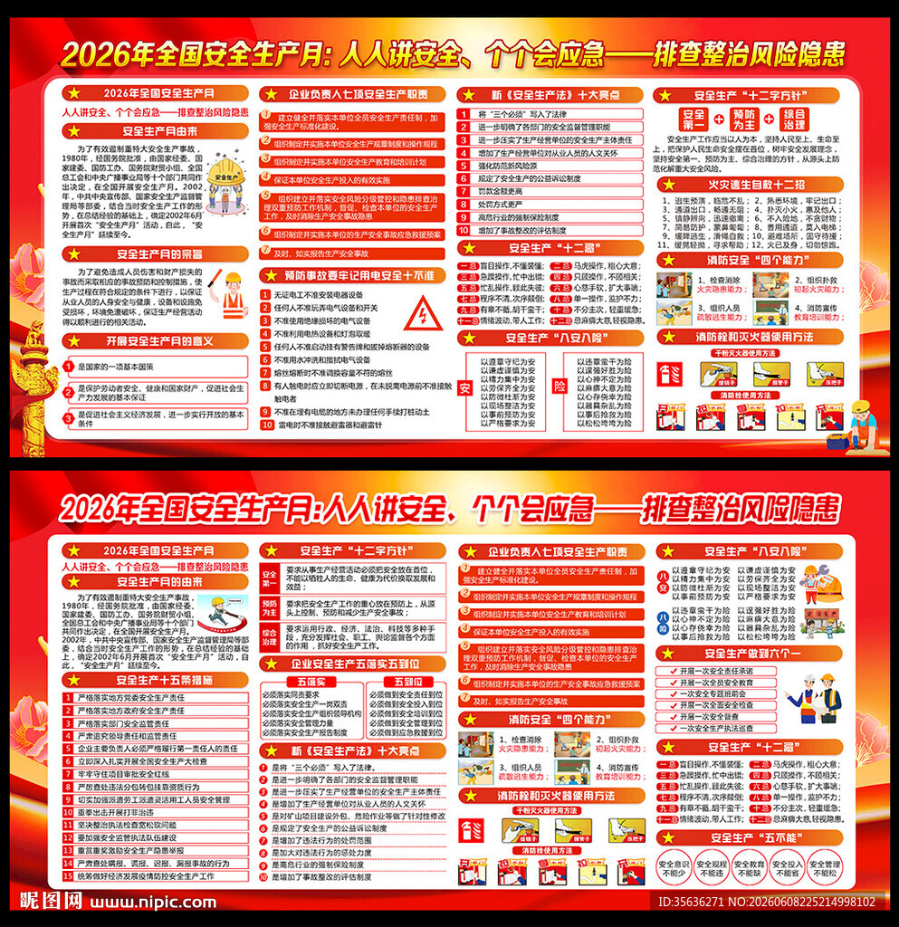2026年全国安全生产月展板