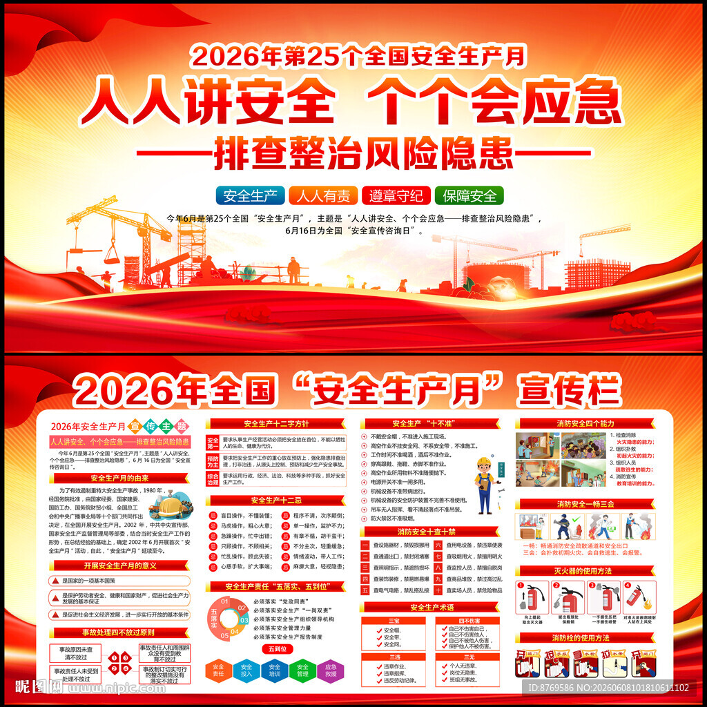 2026年安全生产月展板