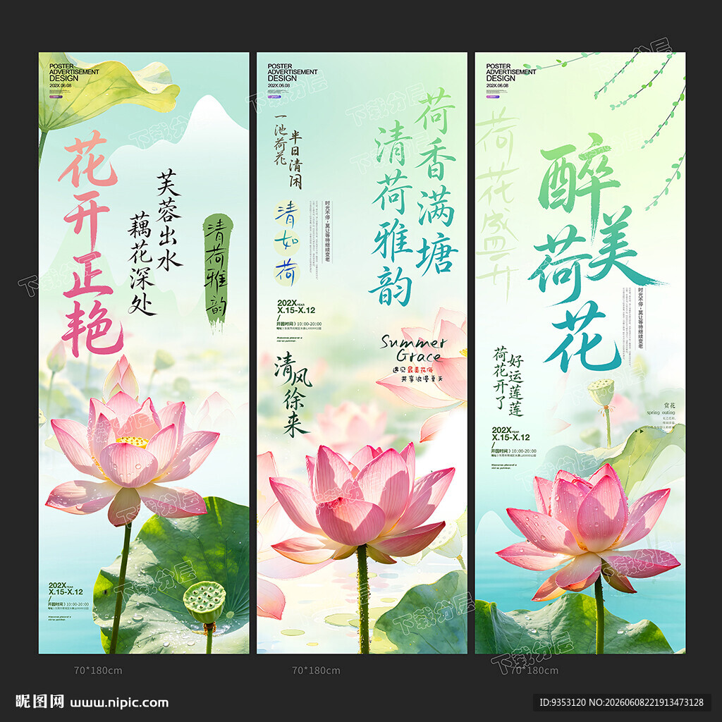 荷花海报