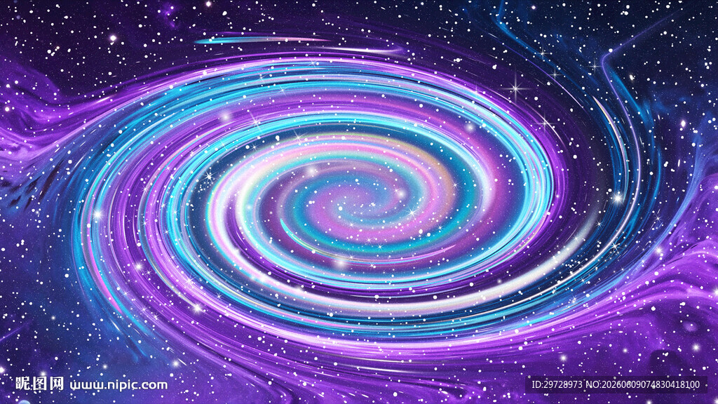 梦幻绚丽宇宙星空漩涡图案
