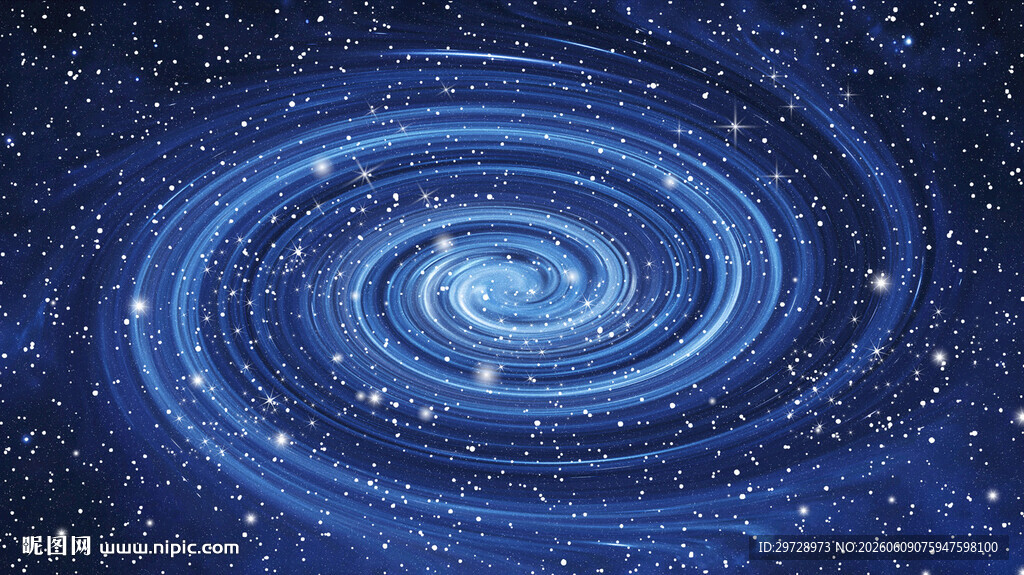 蓝色星空旋涡背景