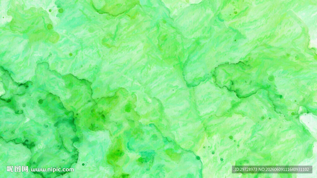 清新绿色水彩纹理背景