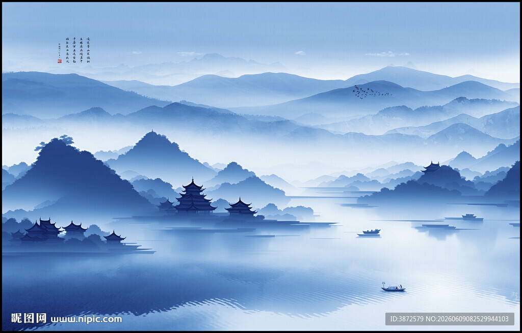中国风山水画