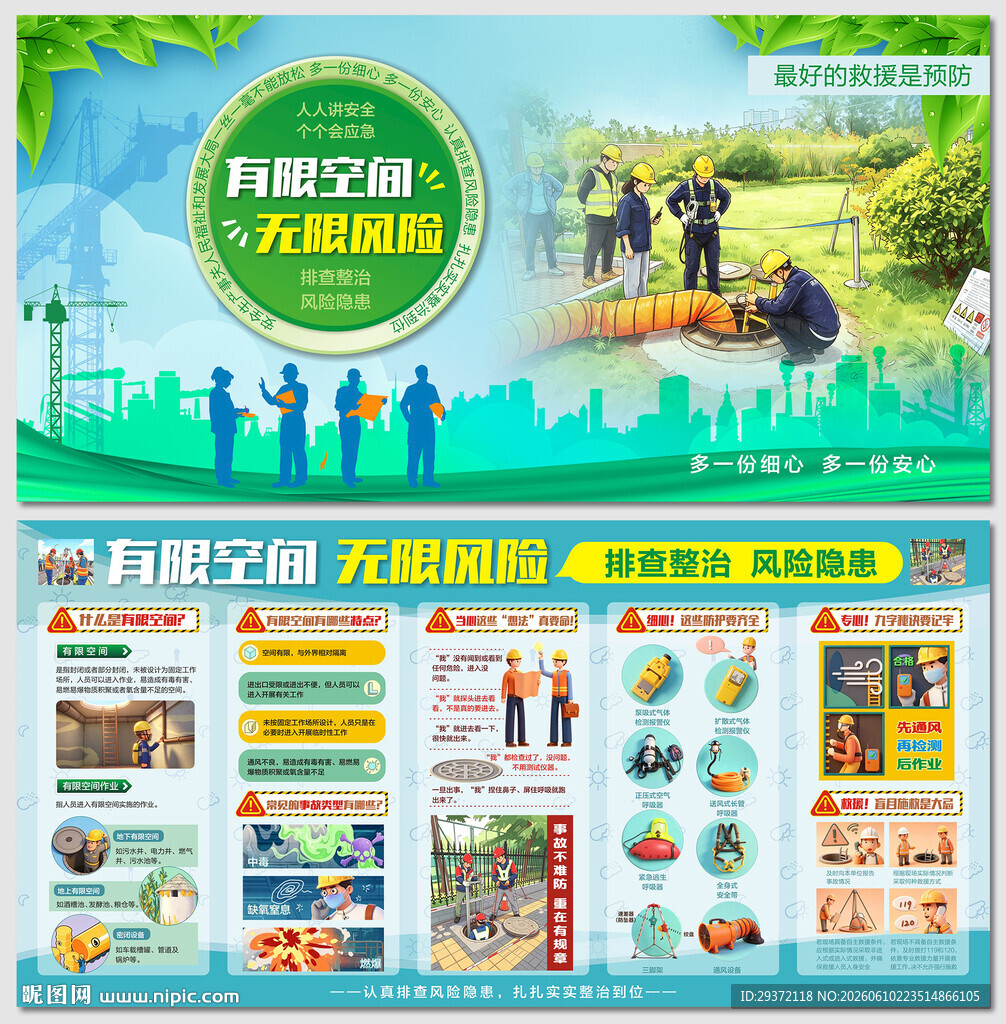 有限空间无限风险安全生产展板