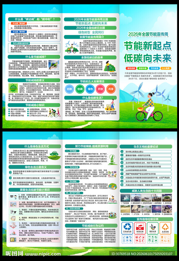 2026年全国节能宣传周三折页
