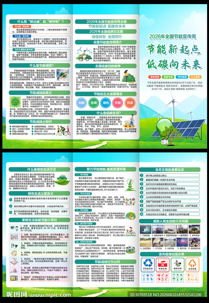 2026全国节能宣传周三折页