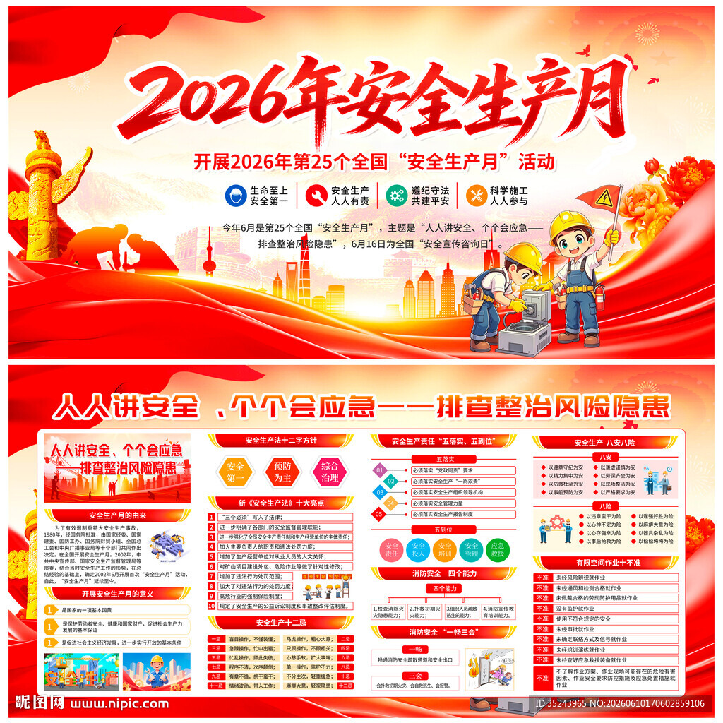 2026安全月展板