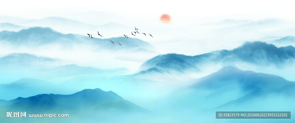 新中式意境山水画