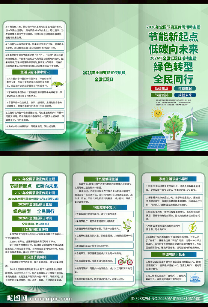 2026年节能宣传周三折页