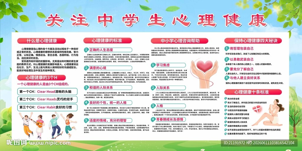 校园中小学生心理健康知识