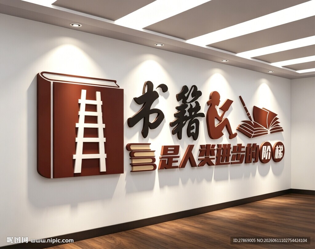 图书馆阅览室读书角文化墙