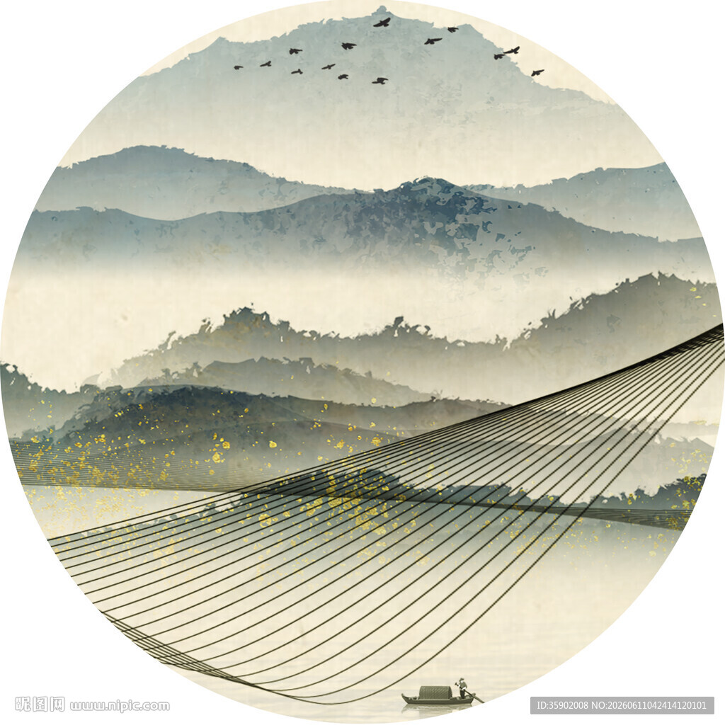 水墨山水间的诗意画卷