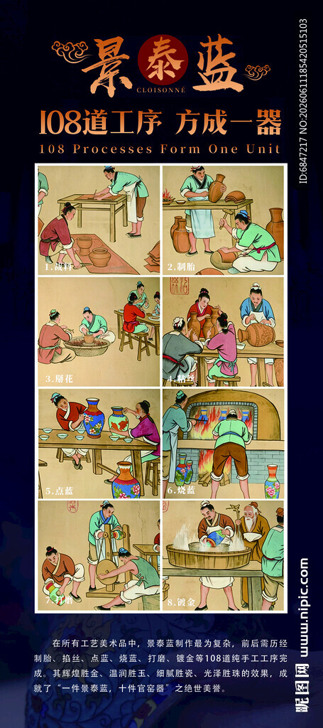 景泰蓝制作工艺易拉宝
