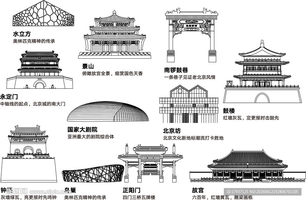百色靖西沧州城市建筑剪影景点