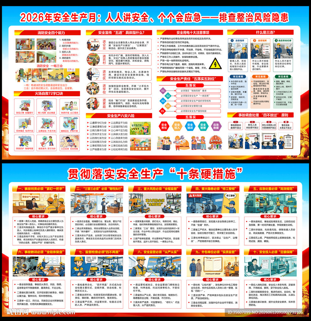 2026安全生产月展板