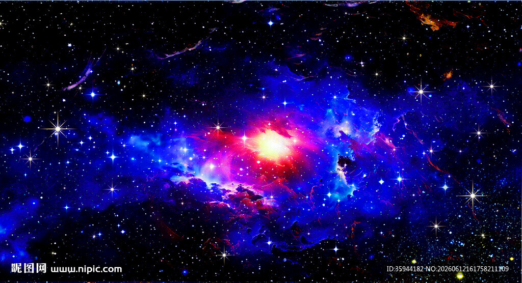 蓝色宇宙星空图
