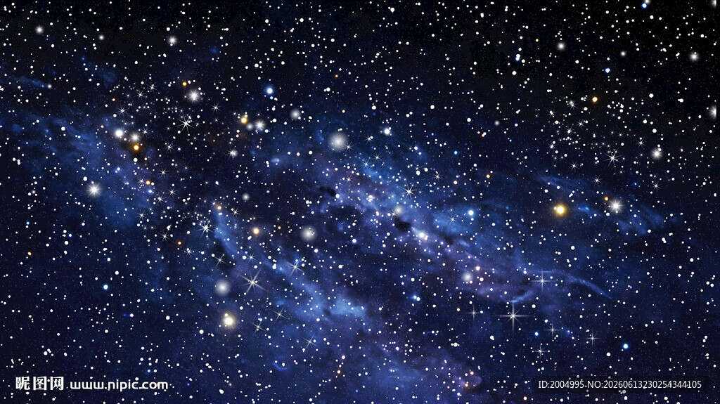 蓝色星空太空