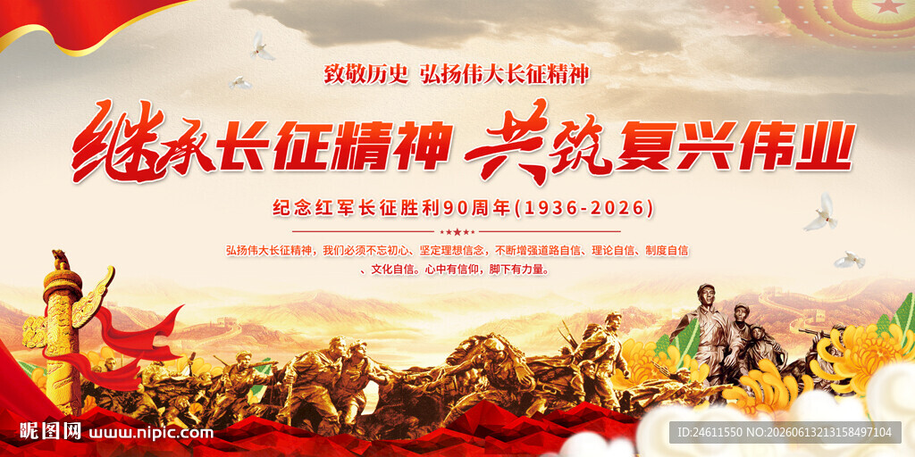 纪念长征胜利90周年活动背景