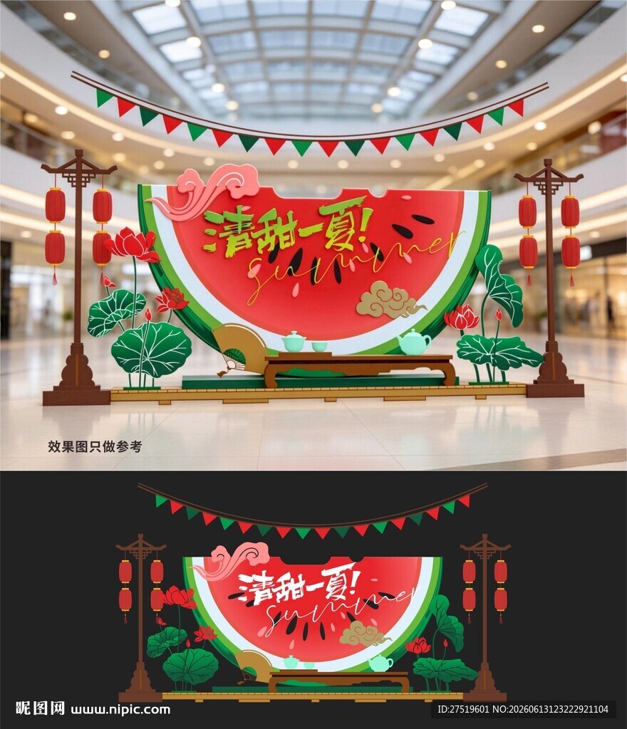 夏天西瓜美陈