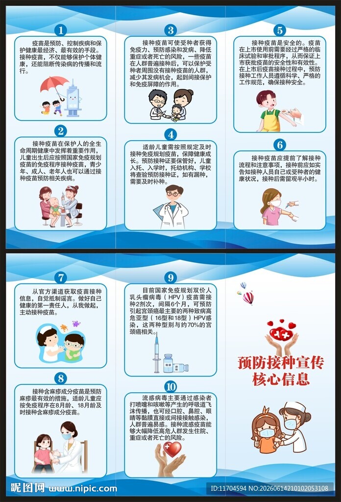 全国儿童预防接种日三折页