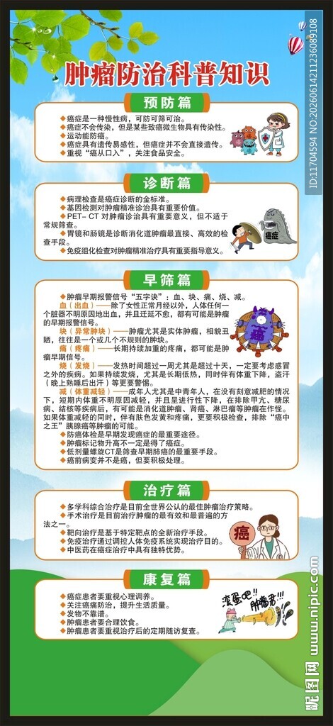 全国肿瘤防治宣传周展架