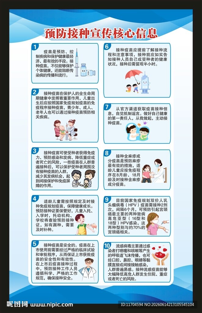 全国儿童预防接种日海报