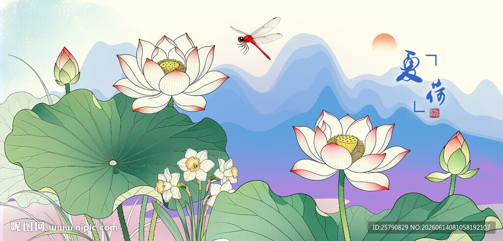 夏日荷塘美景