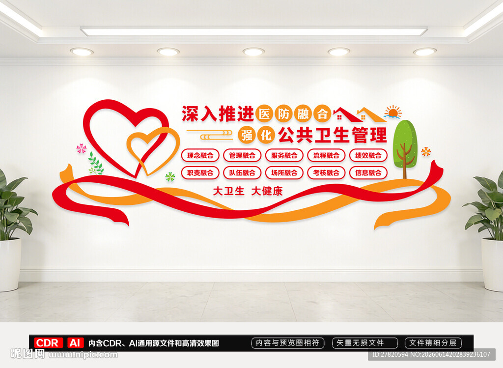 医防融合文化墙