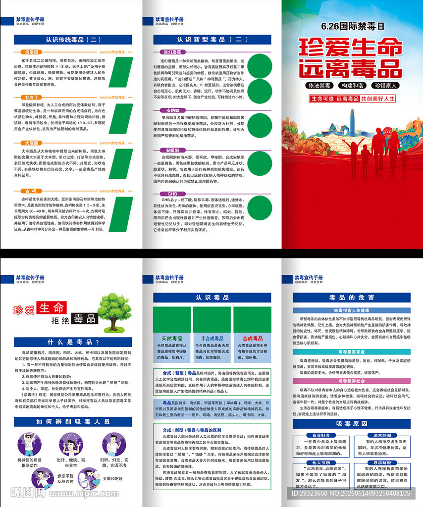 国际禁毒日三折页