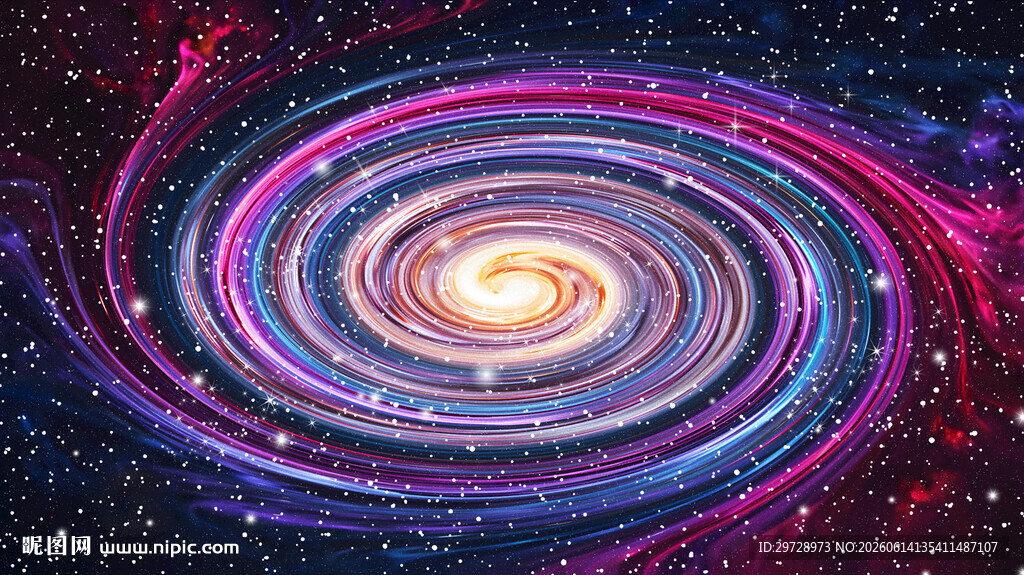 绚丽炫彩旋涡星空