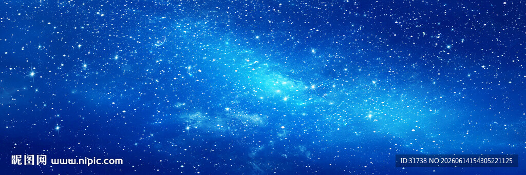 梦幻蓝色星空背景图