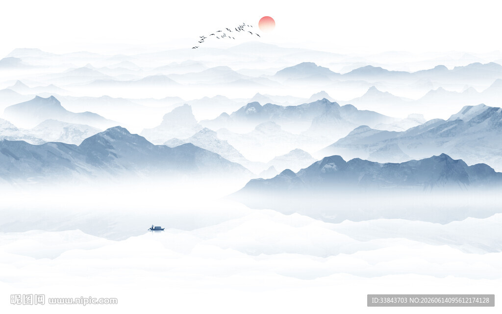 水墨山水意境图