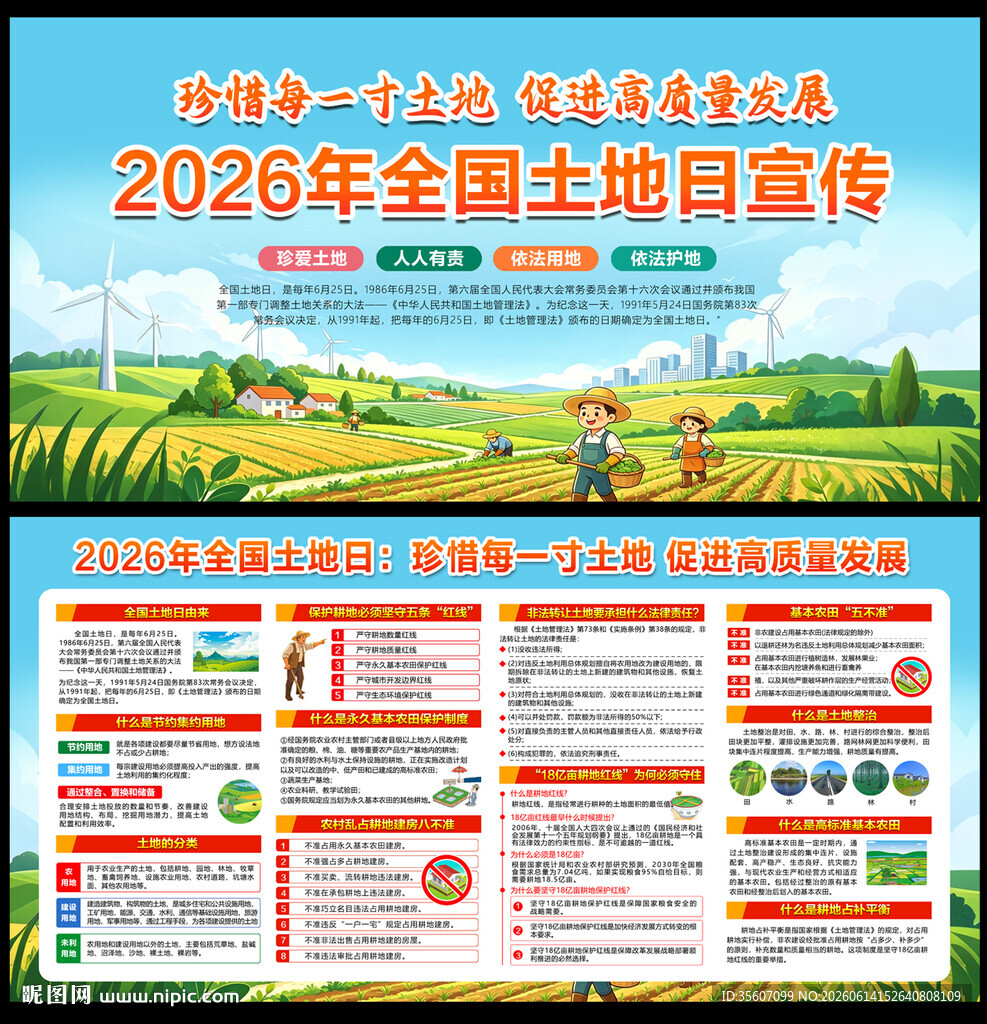 2026年全国土地日展板