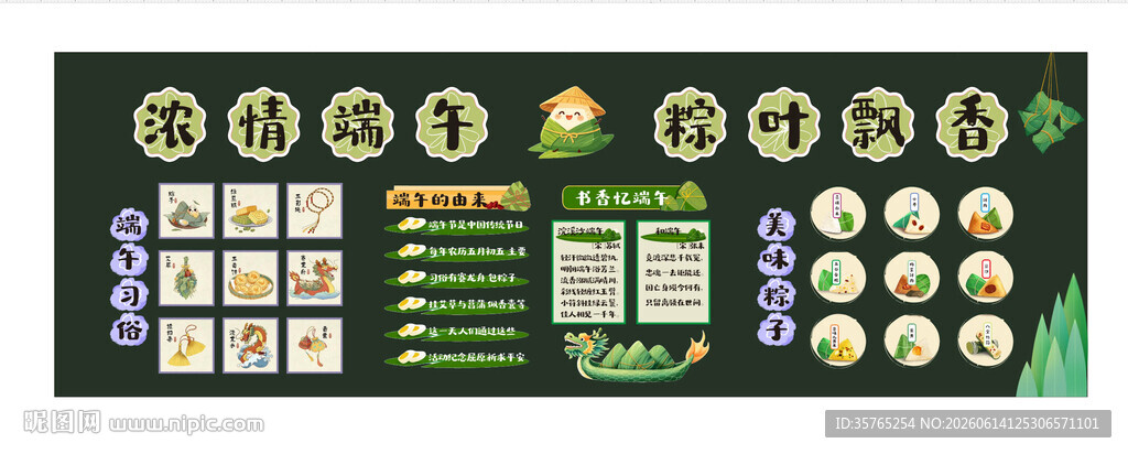 端午节黑板报文化墙端午的由来