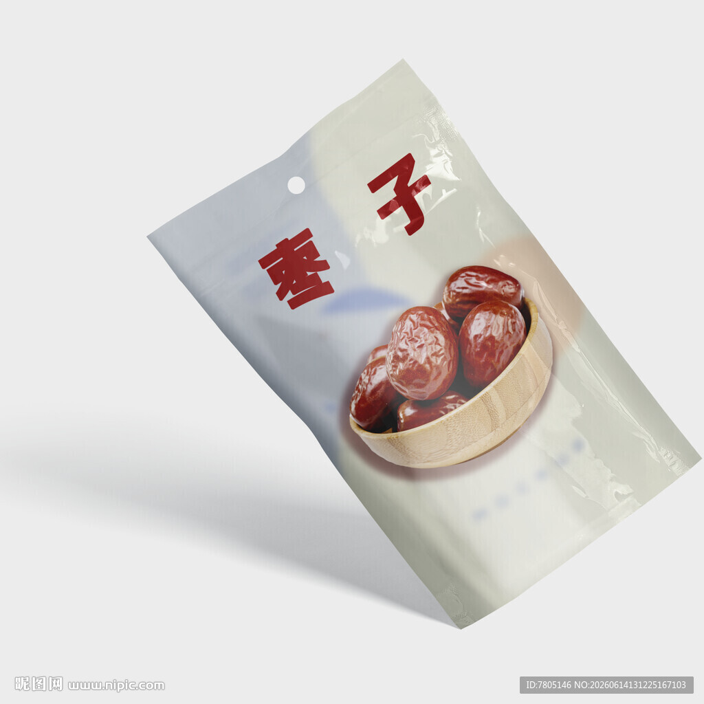 袋装枣子特写